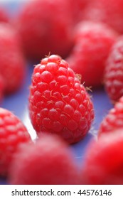 Raspberry. This image is focused on one of them