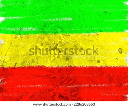 Rasta flag pattern on texture retro vintage style background. 