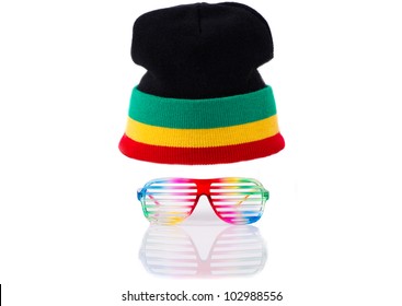 Rasta Hat And Glasses