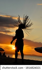 Rasta Man Having Fun On The Beach