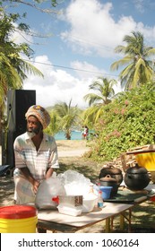 Rasta Man Preparing Food