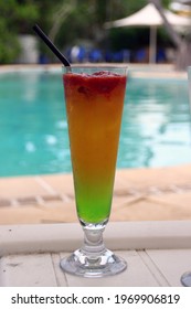 Rastafarian Cocktail Poolside At Noosa, Queensland, Australia