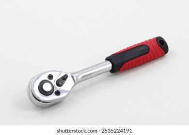 The Ratchet Socket Wrench Set includes various sockets, an extension bar, and a grip handle, providing versatility and ease for your hand tool needs