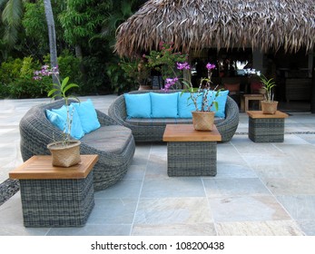 Rattan Furniture In Tropical Setting