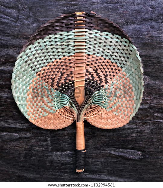 rattan hand fan