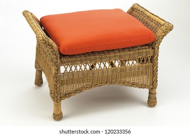 Rattan Ottoman