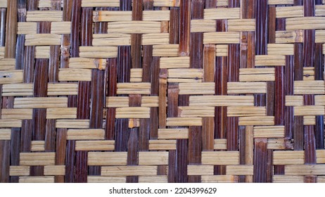 Rattan texture, detail handcraft bamboo weaving texture background. woven pattern.weave. beautiful bamboo woven pattern  - Shutterstock ID 2204399629