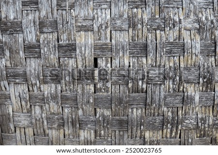 rattan weaving, rattan weaving pattern background that has mushroomed and worn out.