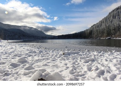 Rattlesnake Lake In Winter Wonderland