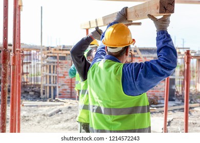 Ravda, Bulgaria - April 26, 2011: Construction worker on building site. - Shutterstock ID 1214572243