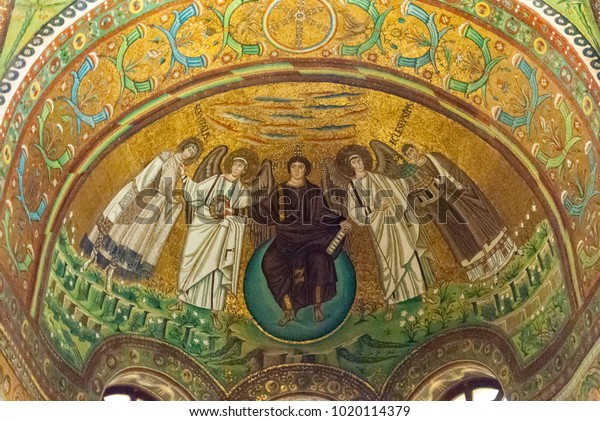 Ravenna Italy January 2018 Interior Mosaics Royalty Free
