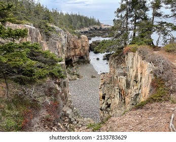 Ravens Nest And Coastal Cliffs In Acadia National Park