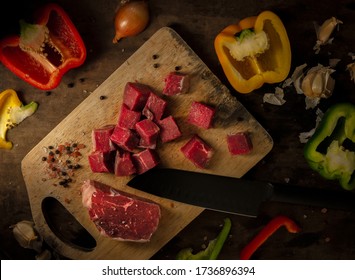 raw beef cube and bell pepper (bo Luc Lac) vietnamese shaking beef
 - Powered by Shutterstock