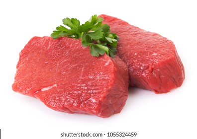 Raw Beef Isolated On White Background