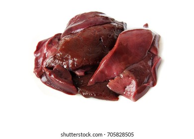 Raw Beef Liver Isolated