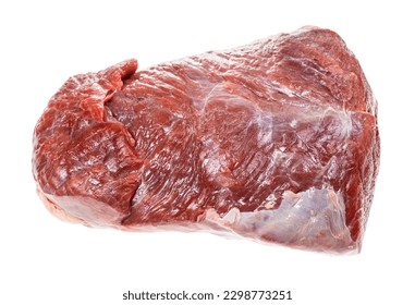 raw beef shoulder clod isolated on white background
