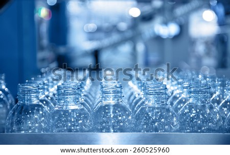 raw of bottle