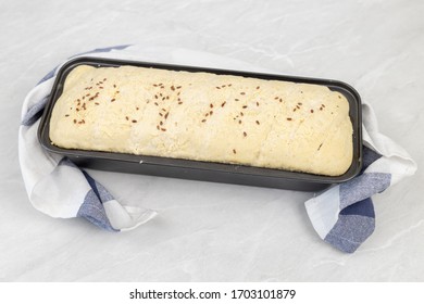 Raw Bread Dough In The Mold Ready For Baking