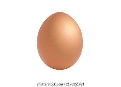 Raw brown egg isolated on white background with studio lighting. Fresh chicken egg representing healthy ingredients containing proteins and organic alimentation. Nutritious farm grown aliment to eat. - Shutterstock ID 2178351421