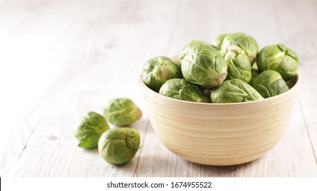 raw brussels sprouts in bowl