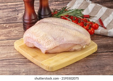 Raw Chicken Breast Bone Skin Stock Photo 2195502075 | Shutterstock