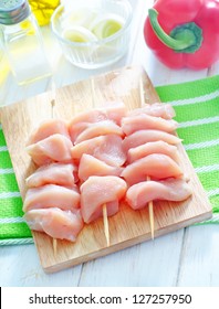 Raw Chicken Kebab