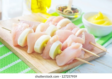 Raw Chicken Kebab