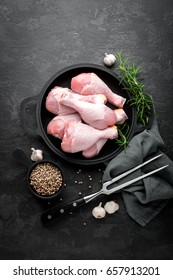 Raw Chicken Legs, Drumsticks