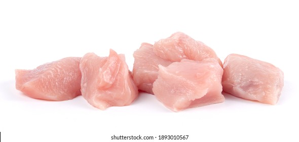 Raw Chicken Meat Isolated On White Background