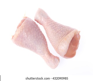 Raw Chicken Meat Isolated On White Background