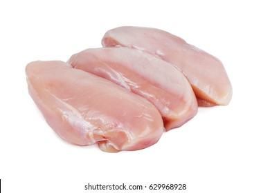 Raw Chicken Meat Isolated On White Background