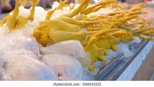 Raw Chicken Sell In Wet Market