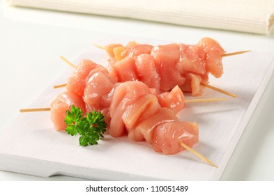 Raw Chicken Skewers
