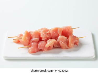 Raw Chicken Skewers
