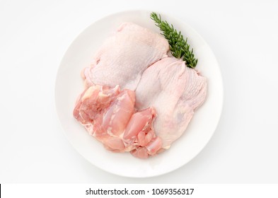 Raw Chicken Thighs On Plate