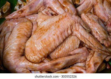 Raw Chicken Wings Marinated