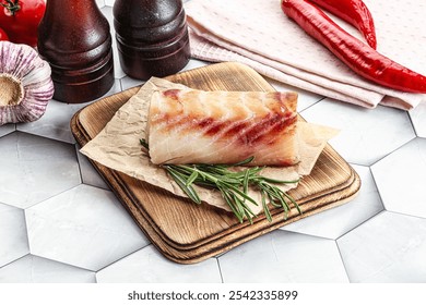 Raw cod fish steak piece for cooking