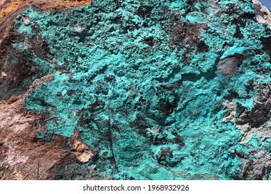 Raw Copper Ore Closeup Background