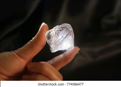 Raw Diamond In Hand