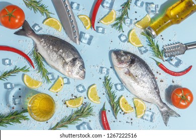 Raw Dorada Fish Spices Salt Lemon Stock Photo 1267222573 | Shutterstock