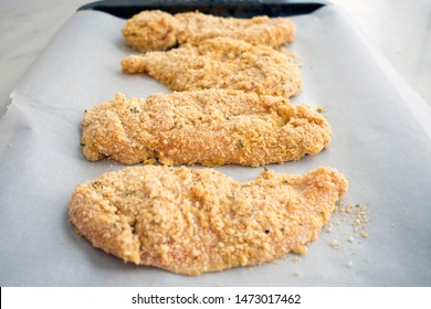 Raw Double Breaded Chicken Cutlets