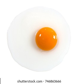 Raw Egg Isolated On White Background With Clipping Path