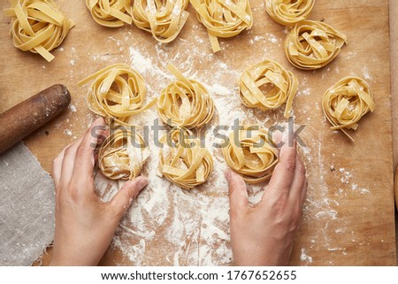 Similar – Image, Stock Photo Homemade Pasta 2 Food