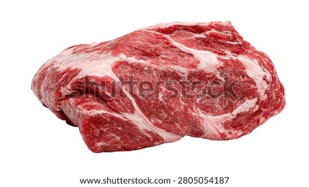 Raw fresh marbled beef chuck roast cut of meat