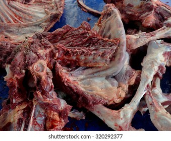 Raw fresh meat bone