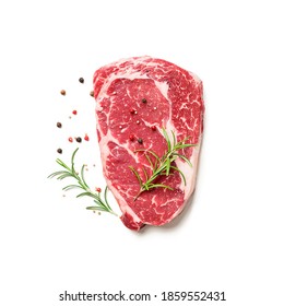 Raw fresh meat Ribeye steak entrecote of Black Angus Prime meat . isolated on white background - Shutterstock ID 1859552431
