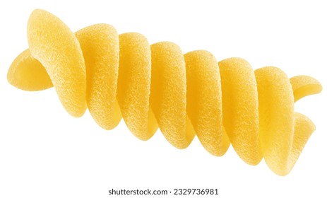 raw Fusilli, Rotini, uncooked Italian Pasta, isolated on white background, clipping path, full depth of field - Powered by Shutterstock