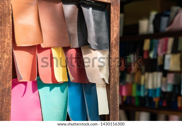 Raw Genuine Cowhide Leather On Shelf Stock Photo Edit Now 1430156300