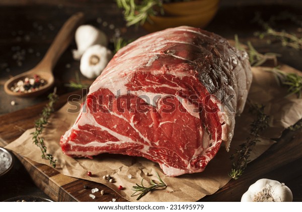 Raw Grass\
Fed Prime Rib Meat with Herbs and\
Spices