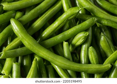 Raw Green Organic String Beans in a Bunch